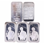 .999 SILVER 1 OZ BULLION BARS - LOT OF 5