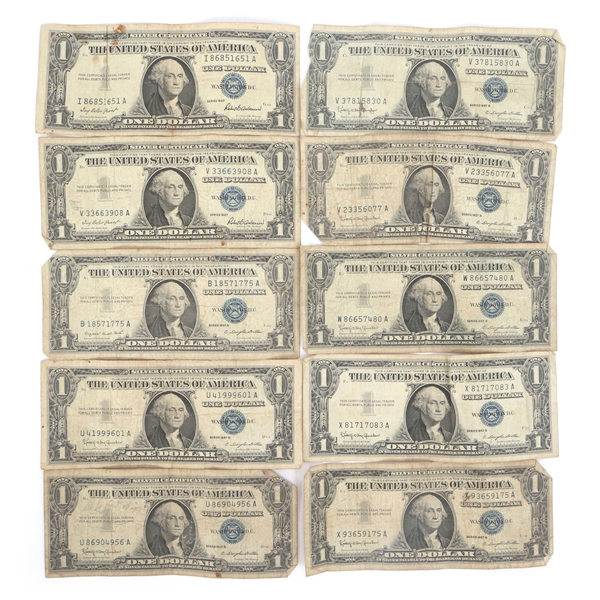 1957 US $1 BLUE SEAL SILVER CERTIFICATE NOTES