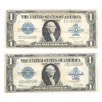1923 US $1 LARGE BLUE SEAL SILVER CERTIFICATE NOTES