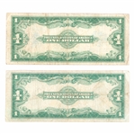1923 US $1 LARGE BLUE SEAL SILVER CERTIFICATE NOTES