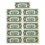 1953 US $2 RED SEAL BANK NOTES - PARTIALLY SEQUENTIAL