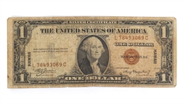 1935A US $1 SILVER CERTIFCATE BROWN SEAL HAWAII NOTE