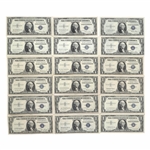 20TH C. US $1 BLUE SEAL SILVER CERTIFICATE NOTES