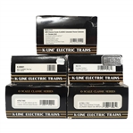 K-LINE O GAUGE TRAIN CARS - LOT OF 5
