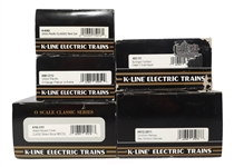 K-LINE O GAUGE TRAIN CARS - LOT OF 5