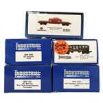 INDUSTRIAL RAIL O-27 GAUGE TRAIN CARS - LOT OF 5