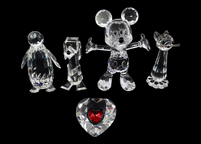 SWAROVSKI CRYSTAL FIGURINES - LOT OF 5
