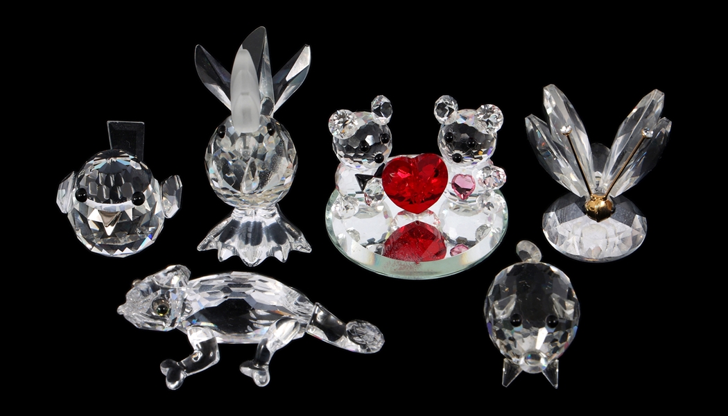 SWAROVSKI CRYSTAL FIGURINES - LOT OF 6
