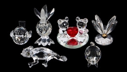 SWAROVSKI CRYSTAL FIGURINES - LOT OF 6