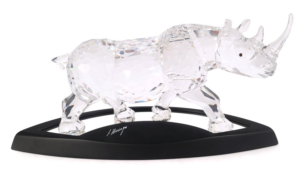 SWAROVSKI CRYSTAL RHINOCEROS FIGURINE #3324/10000