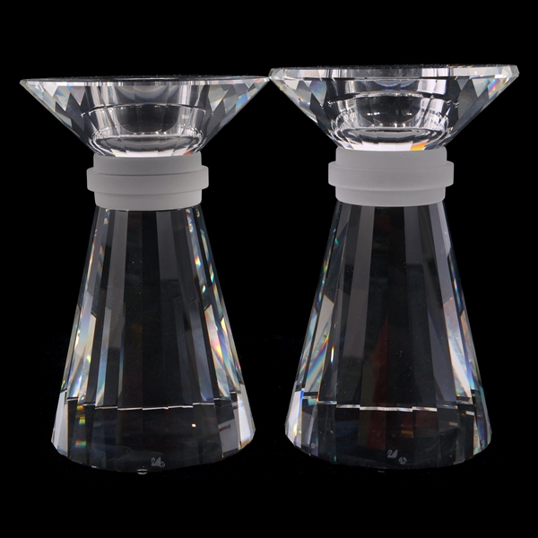 SWAROVSKI CRYSTAL LARGE NEO-CLASSIC CANDLEHOLDERS