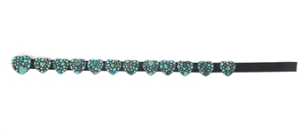 .925 SILVER TURQUOISE & LEATHER CONCHO BELT BY KEE COOK