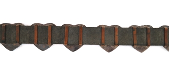 .925 SILVER TURQUOISE & LEATHER CONCHO BELT BY KEE COOK