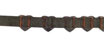 .925 SILVER TURQUOISE & LEATHER CONCHO BELT BY KEE COOK