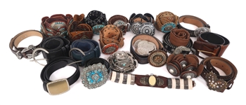 WOMENS SOUTHWESTERN FASHION LEATHER & METAL BELTS