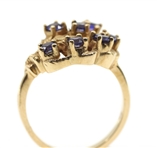 10K YELLOW GOLD PURPLE SPINEL FASHION RING
