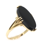 10K YELLOW GOLD BLACK ONYX FASHION RINGS