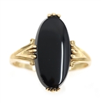 10K YELLOW GOLD BLACK ONYX FASHION RINGS