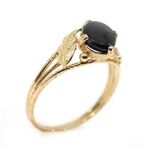 10K YELLOW GOLD BLACK ONYX FASHION RINGS