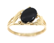 10K YELLOW GOLD BLACK ONYX FASHION RINGS