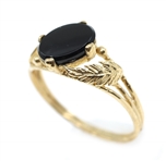 10K YELLOW GOLD BLACK ONYX FASHION RINGS