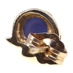 14K WHITE & YELLOW GOLD ONYX & SAPPHIRE EARRINGS