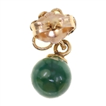 14K YELLOW GOLD EARRINGS - MALACHITE, JADE, TIGER'S EYE