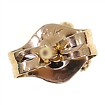 14K WHITE & YELLOW GOLD .02 CT -.04 CT DIAMOND EARRINGS