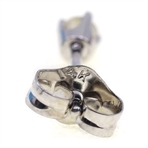 14K WHITE & YELLOW GOLD .02 CT -.04 CT DIAMOND EARRINGS