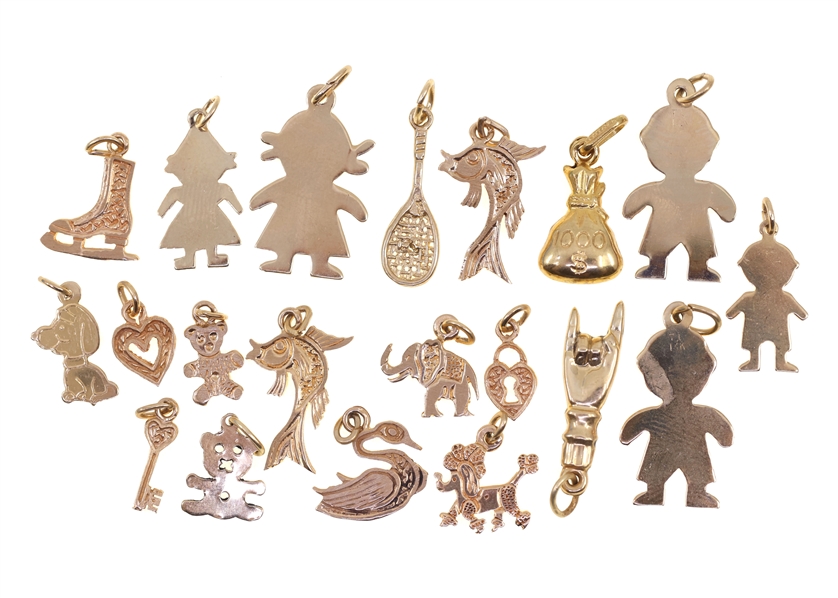14K YELLOW GOLD NOVELTY CHARMS
