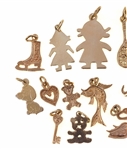 14K YELLOW GOLD NOVELTY CHARMS