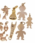 14K YELLOW GOLD NOVELTY CHARMS