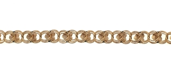14K YELLOW GOLD HEART LOCKET DESIGN CHARM BRACELET