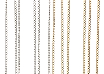 14K WHITE & YELLOW GOLD DIAMOND SOLITAIRE NECKLACES