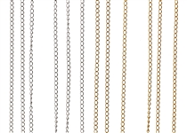 14K WHITE & YELLOW GOLD DIAMOND SOLITAIRE NECKLACES