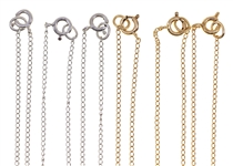 14K WHITE & YELLOW GOLD DIAMOND SOLITAIRE NECKLACES