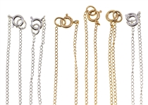 14K WHITE & YELLOW GOLD DIAMOND SOLITAIRE NECKLACES