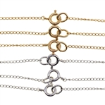 14K WHITE & YELLOW GOLD DIAMOND SOLITAIRE NECKLACES