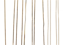 14K YELLOW GOLD NECKLACES - ONYX, TIGER'S EYE, OPAL
