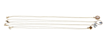 14K YELLOW GOLD NECKLACES - OPAL & TIGERS EYE