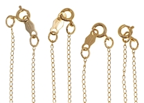 14K YELLOW GOLD NECKLACES - OPAL & TIGER'S EYE
