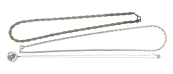 STERLING SILVER CHAINS, CHARMS, BROOCHES, & EARRINGS
