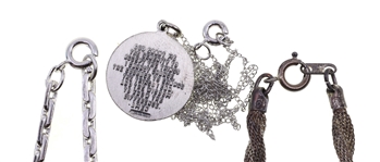 STERLING SILVER CHAINS, CHARMS, BROOCHES, & EARRINGS