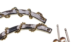 STERLING SILVER CHAINS, CHARMS, BROOCHES, & EARRINGS