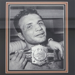 BOXER JAKE LA MOTTA SIGNED 1957 CHECK W/ PHOTO PRINT