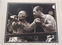 BOXER ROCKY MARCIANO CUT SIGNATURE W/ PHOTO PRINT