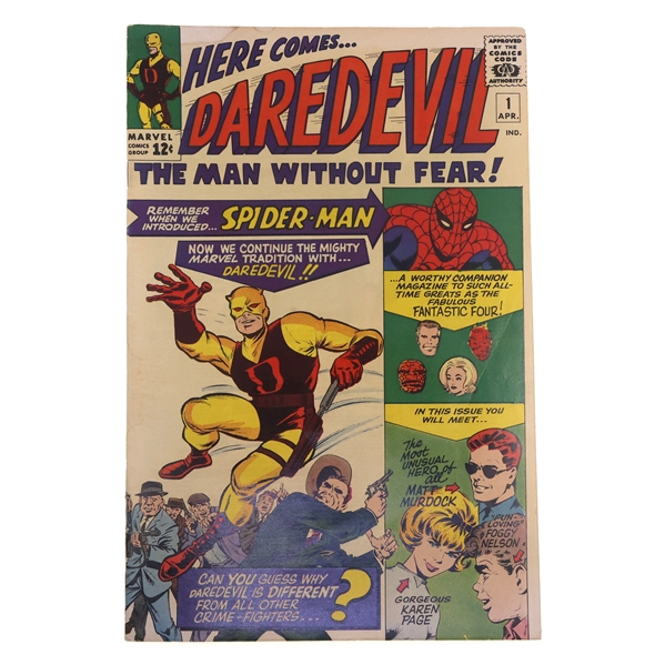 1964 MARVEL ORIGIN OF DAREDEVIL VOL. 1 NO. 1 COMIC BOOK