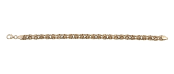 14K YELLOW GOLD BYZANTINE LINK BRACELET