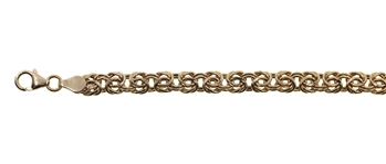 14K YELLOW GOLD BYZANTINE LINK BRACELET