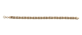 14K YELLOW GOLD BYZANTINE LINK BRACELET